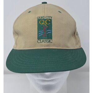 Vintage Quad City Classic Texace Strapback Hat John Deere Golf Cap PGA